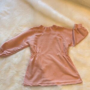 Zara Peach Ribbed tunic Top size 4-5